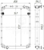 5440В9К.1301010 Радиатор водяной МАЗ-5440В9/5340В9/6430В9/6312В9/6501В9 алюминиевый