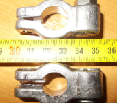 Клемма АКБ "+";"-" свинец комплект с болтом (240 гр) №1, РФ