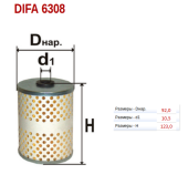 240-1117030 (6308) Фильтр топливный, ДИФА