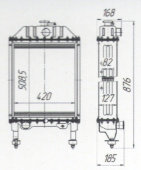 169.1301010-30 Радиатор водяной МТЗ 4-х рядный, медно-латунный , РФ