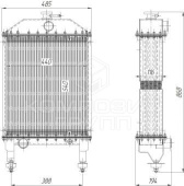 1321К.1301015 Радиатор охлаждения МТЗ алюминиевый, Nocolok, 5-рядный, РФ
