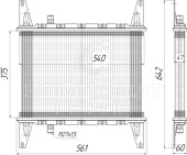 68У.08.2000 Радиатор масляный ДТ-75, ВТ-100 медно-латунный 2-рядный